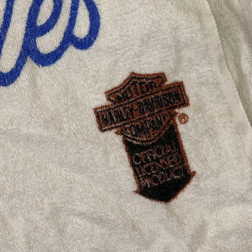 Harley-Davidson Beach Towel Born In The USA Eagle Flag Cotton America White